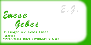 emese gebei business card